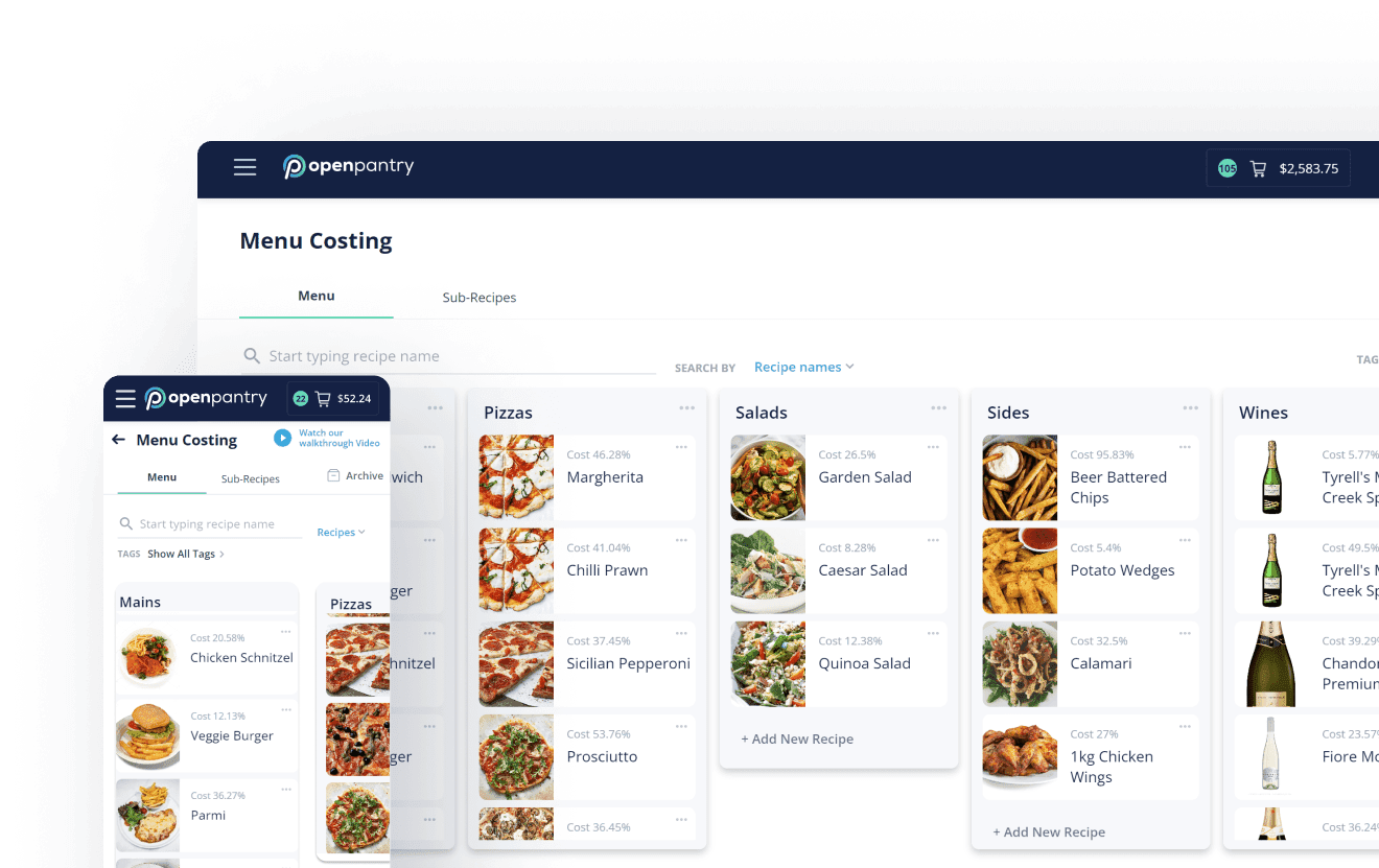 Restaurant inventory management software